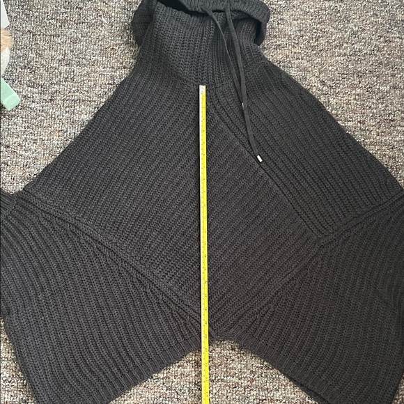 Chelsea & Theodore Charcoal Cowl Neck Sweater